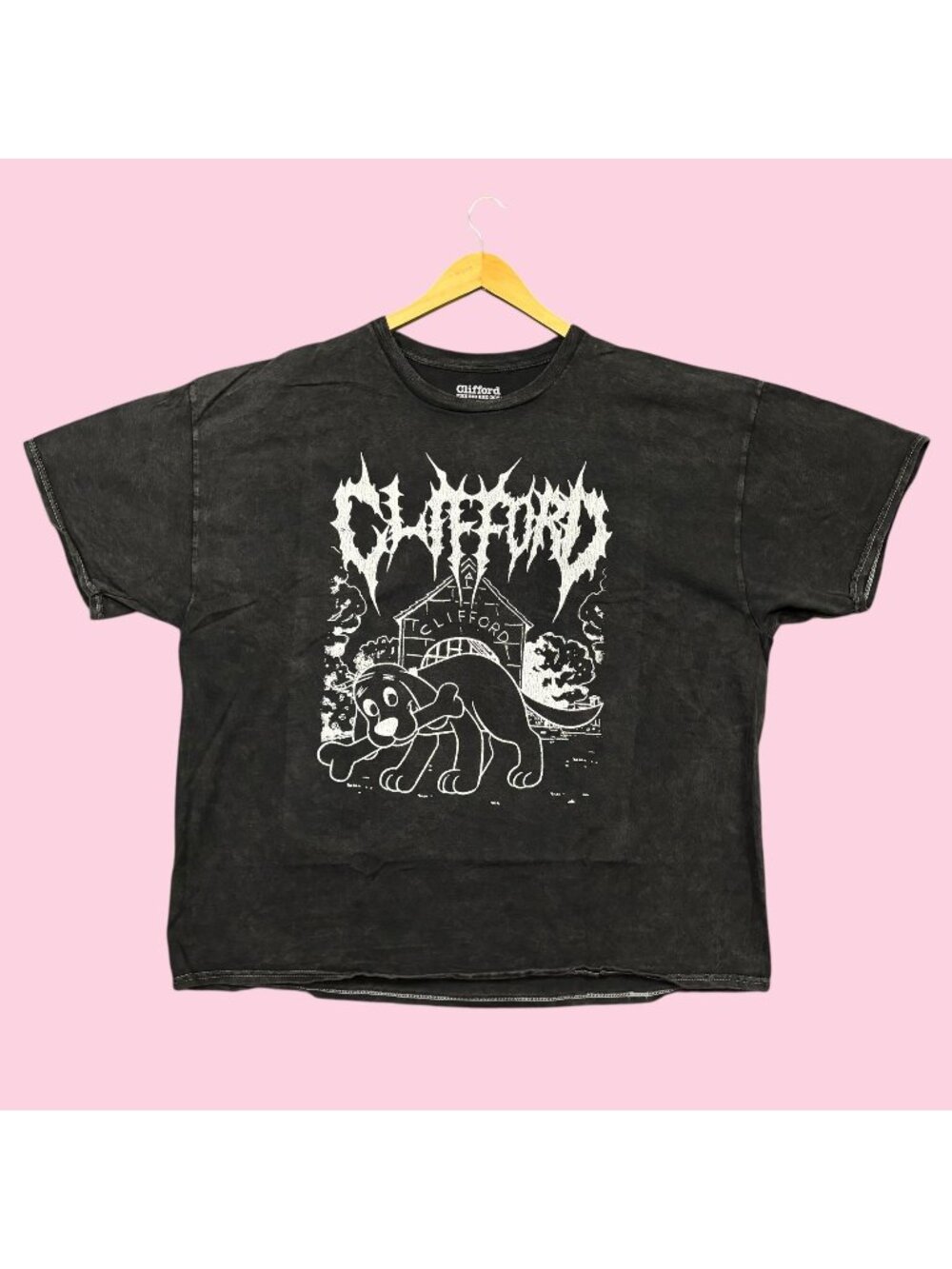 PBS Kids Clifford The Big Red Dog Mineral Wash Tee 2X